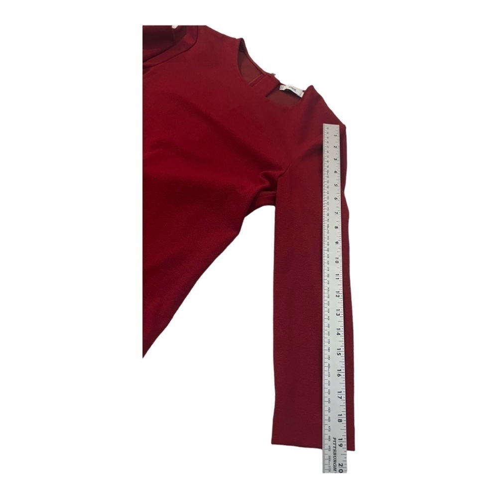 Vince Crimson Red Bouclé Knee Length Dress Size Small - Picture 11 of 13
